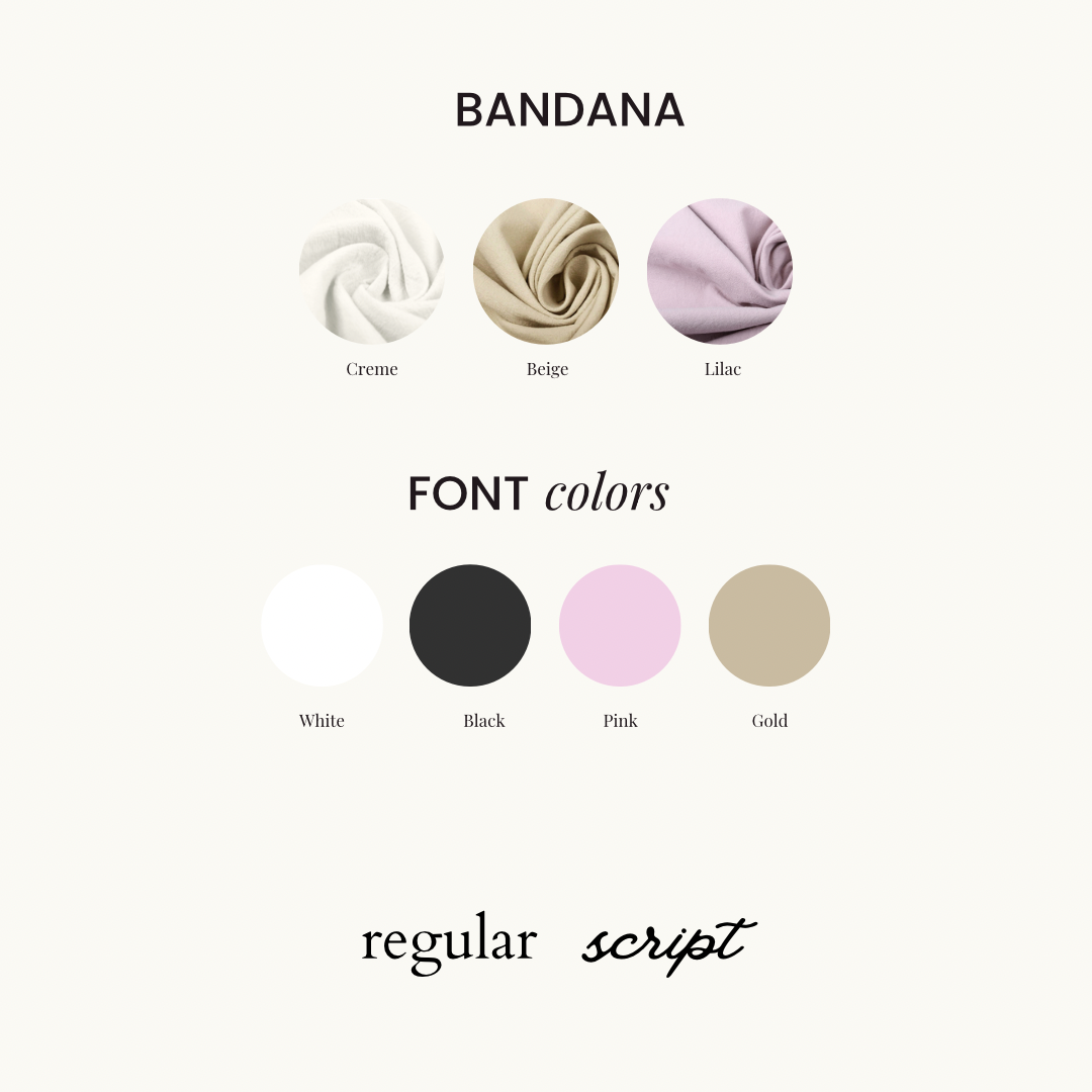 Custom Name ─ Scrunchie Bandana