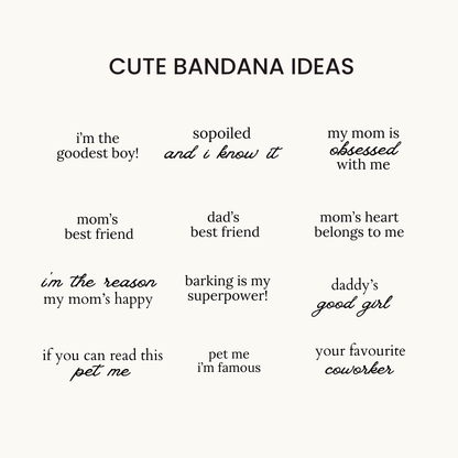 Personalized Bandana – Creme