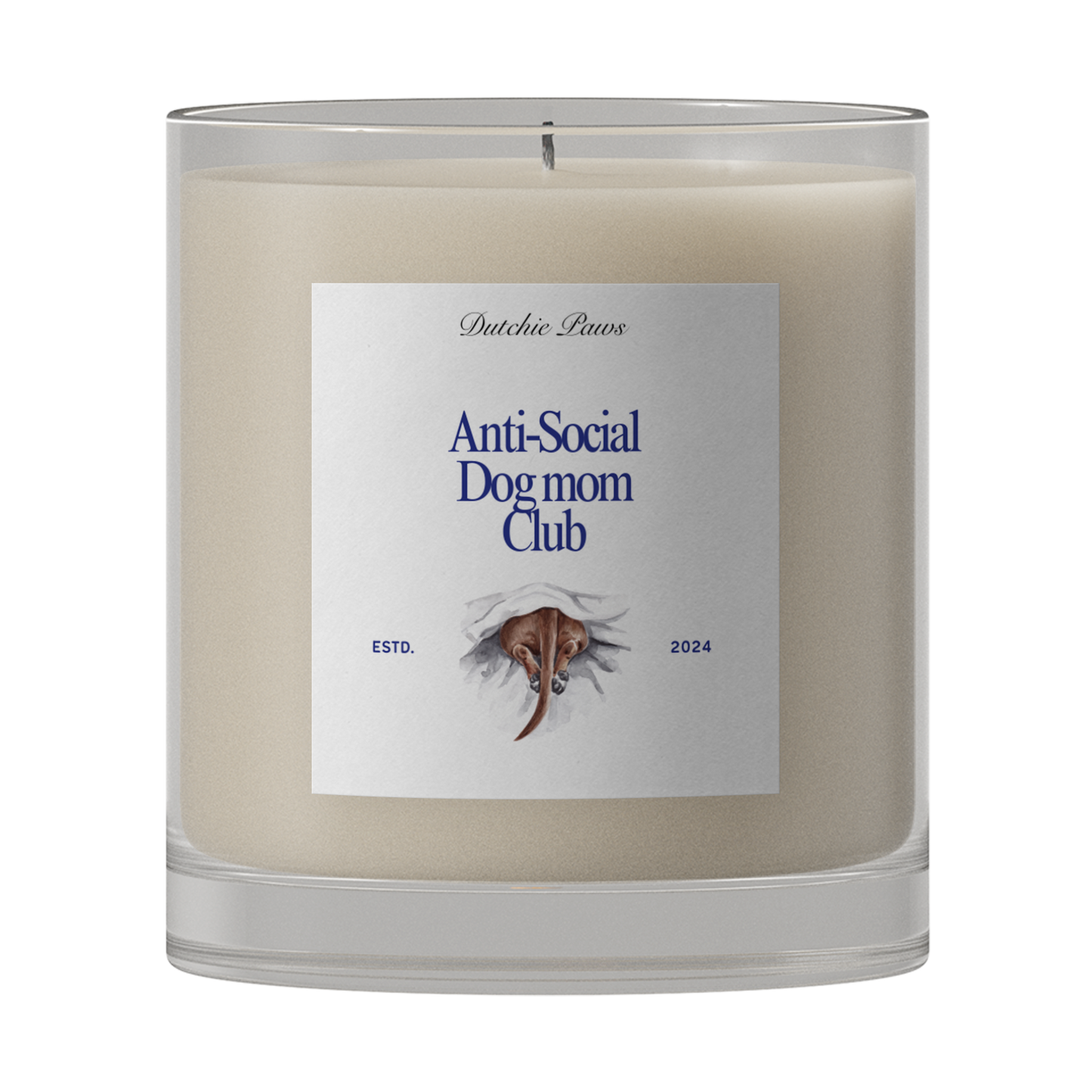 Anto Social Dog Mom Club Funny Candles