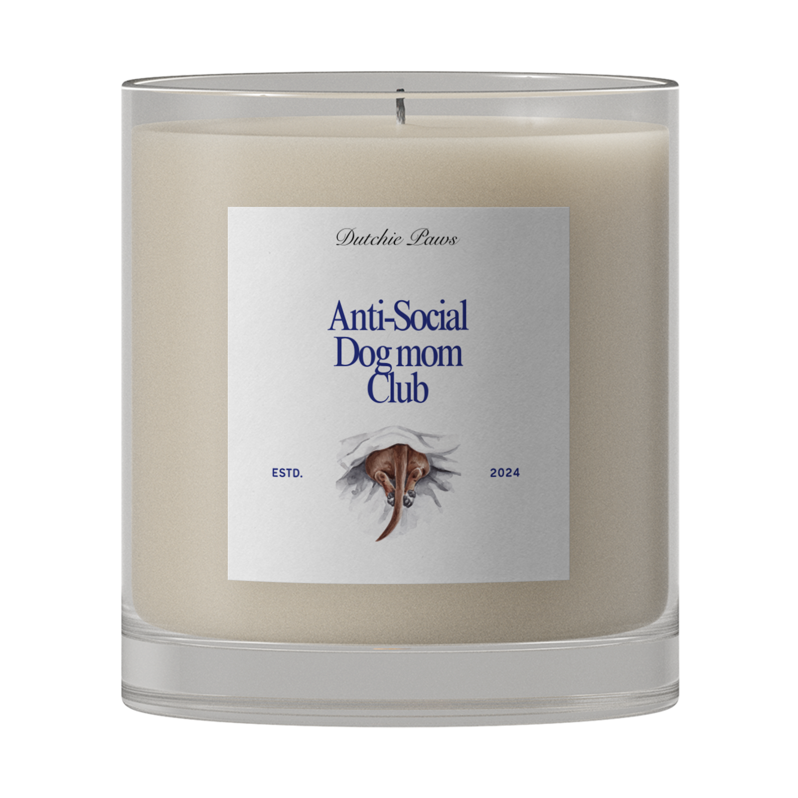 Anto Social Dog Mom Club Funny Candles