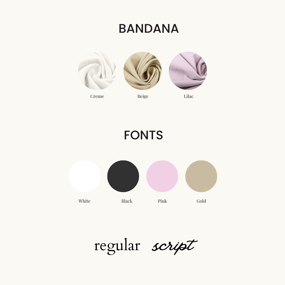 Personalized Bandana – Creme