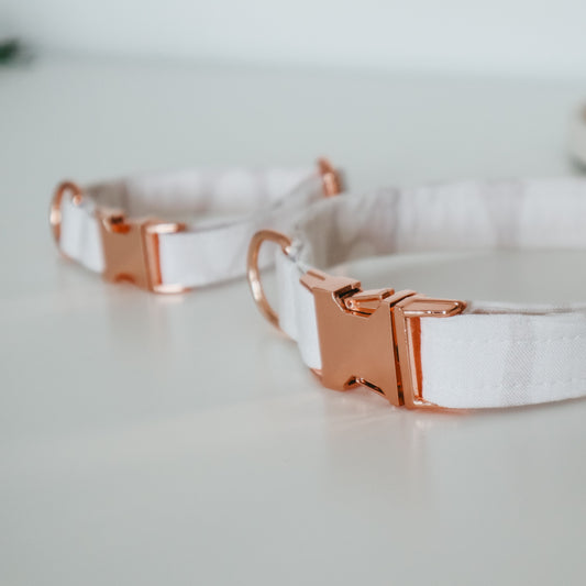 Handmade Aesthetic Beige Dog Collar.
